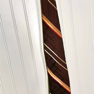 Sears Brown and Red Striped Tie